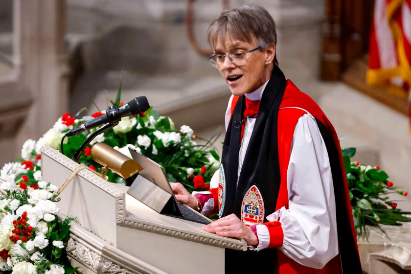 Bishop Mariann Edgar Budde openly and directly question Trump