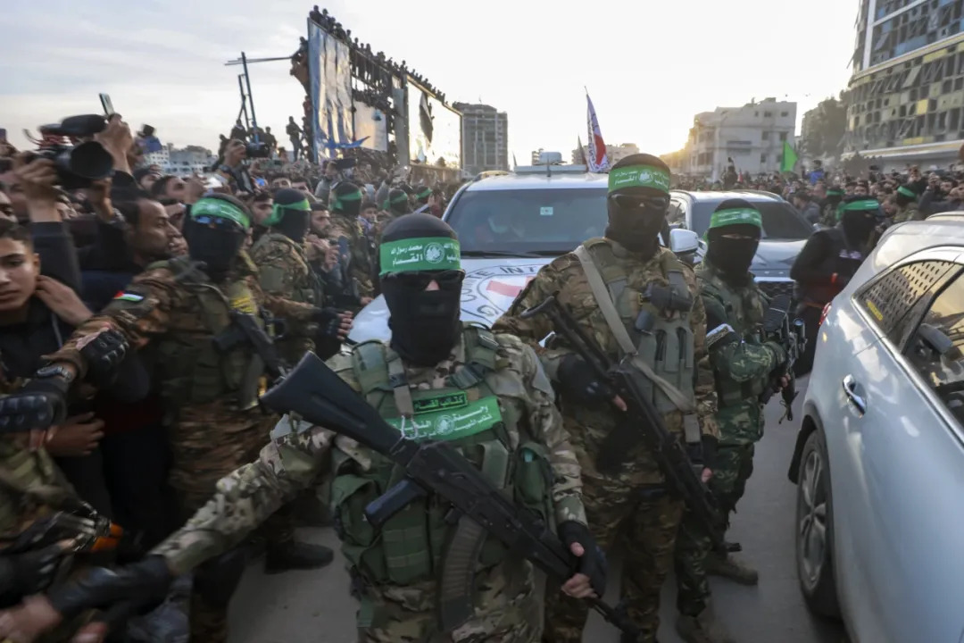 On January 19th, Hamas militants escorted a Red Cross vehicle to Gaza On January 19th, Hamas militants escorted a Red Cross vehicle to Gaza