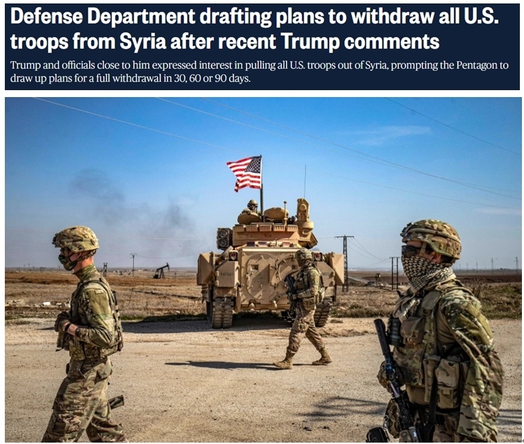 NBC report, Trump recently expressed interest in withdrawing U.S. troops from Syria NBC report, Trump recently expressed interest in withdrawing U.S. troops from Syria