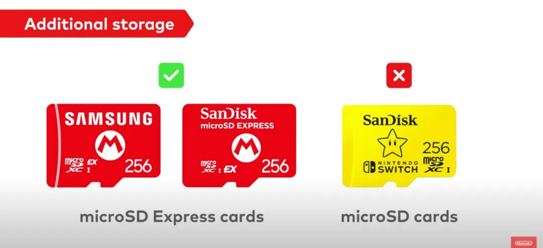 Switch 2 no longer supports ordinary SD cards, and you must use a new high-speed SD Express card.