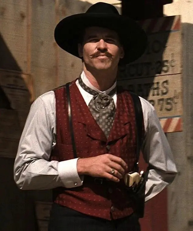 Val Kilmer plays legendary sharpshooter Doc Holliday in Tombstone. Val Kilmer plays legendary sharpshooter Doc Holliday in Tombstone.