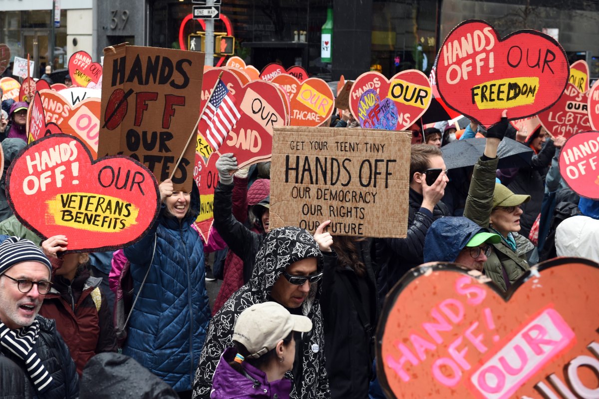 Hands Off, Massive protests broke out in the United States
