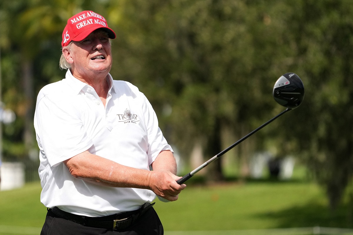 The White House said the president Donald Trump golfed in Florida on Saturday and planned to golf again on Sunday.