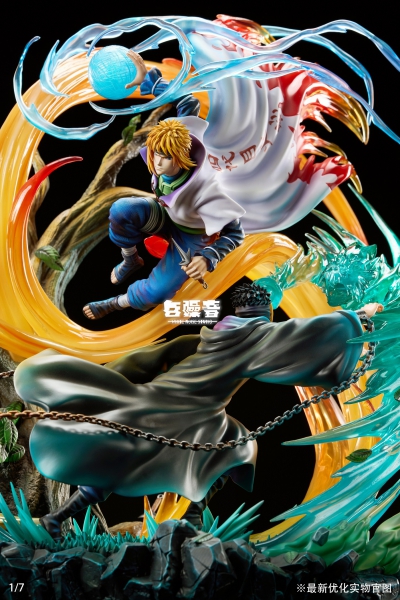 White Noise Studio Naruto Namikaze Minato vs Uchiha Obito Hiraishin Nidan 1/7 Statue
